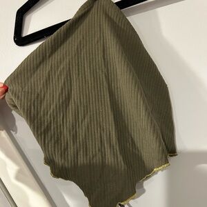 Olive Green Ribbed Top
